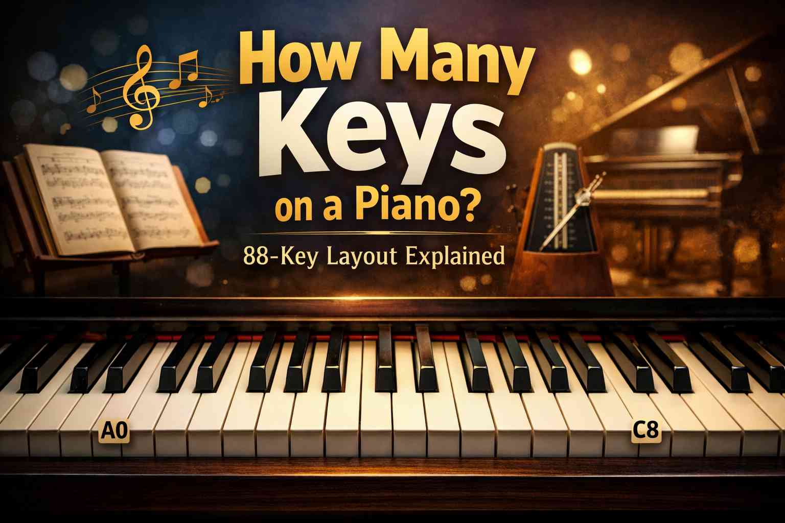 how many keys on a piano